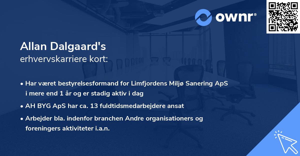 Allan Dalgaard's erhvervskarriere kort