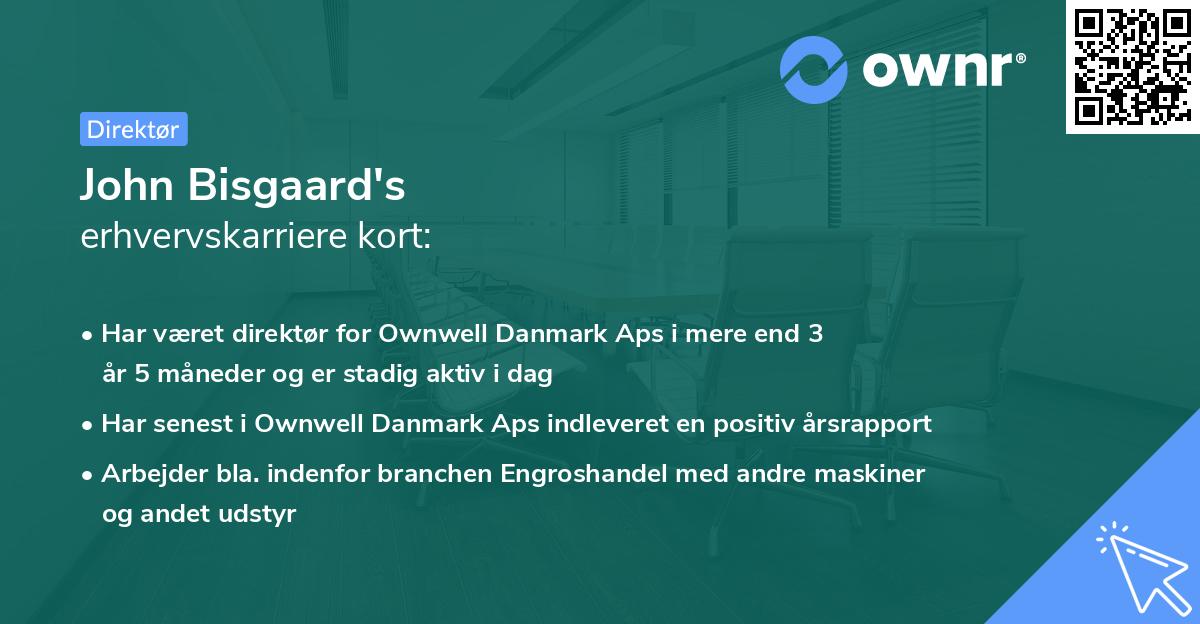 John Bisgaard's erhvervskarriere kort