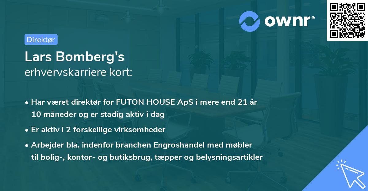 Lars Bomberg's erhvervskarriere kort