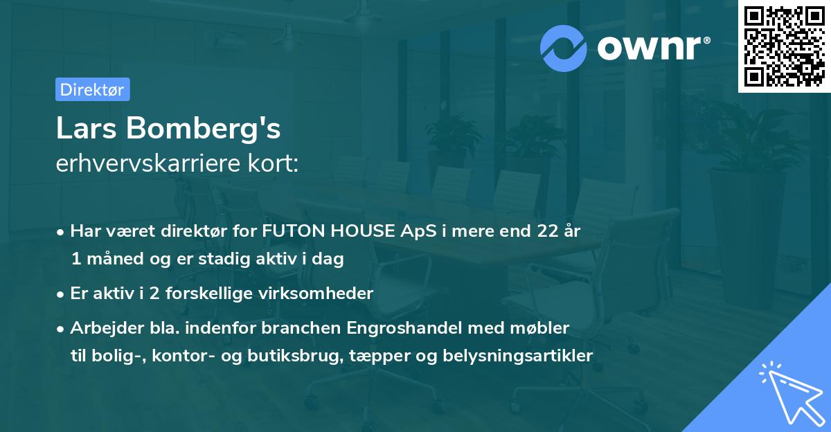 Lars Bomberg's erhvervskarriere kort