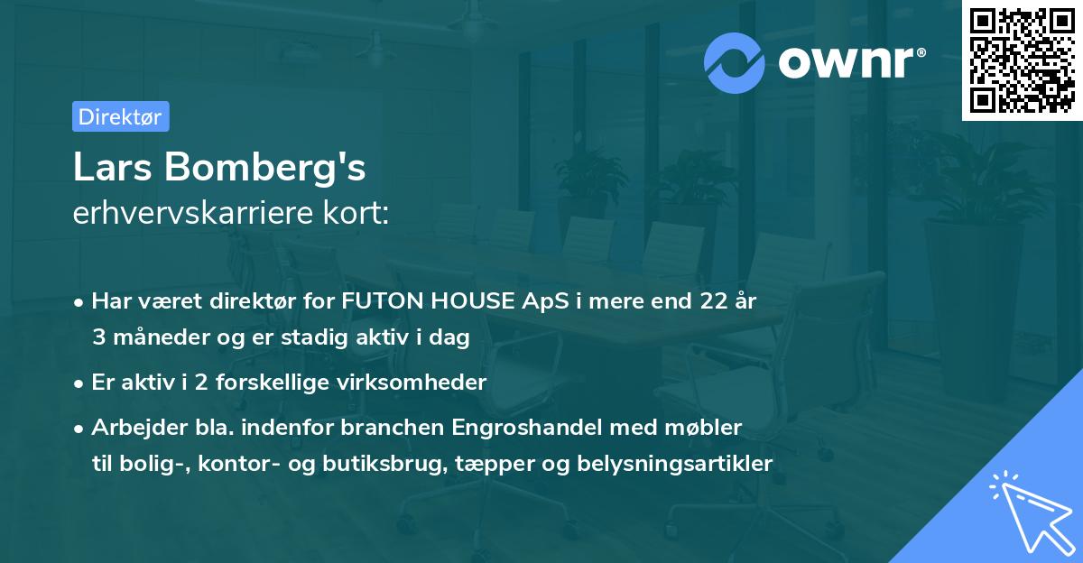 Lars Bomberg's erhvervskarriere kort