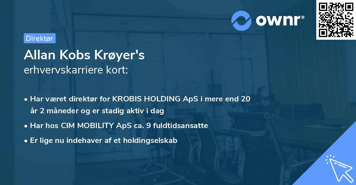 Allan Kobs Krøyer's erhvervskarriere kort