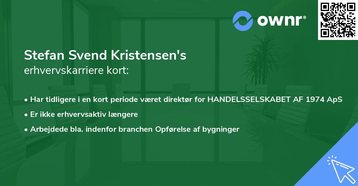 Stefan Svend Kristensen's erhvervskarriere kort