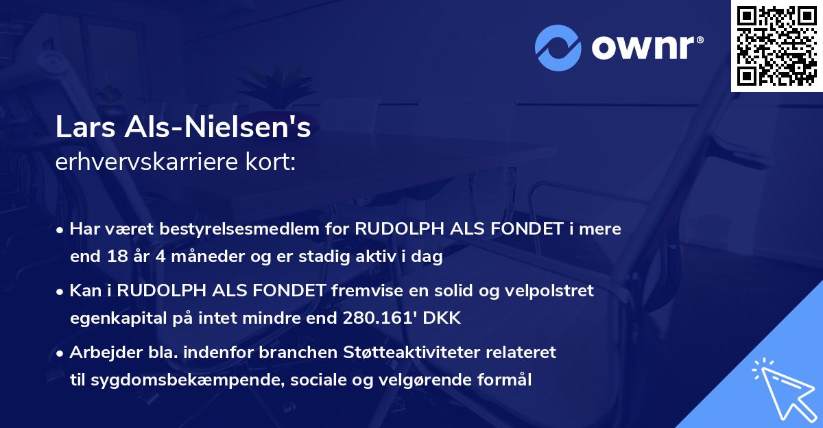 Lars Als-Nielsen's erhvervskarriere kort
