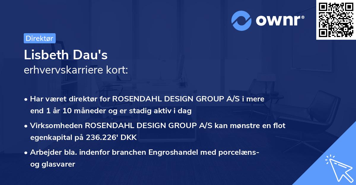 Lisbeth Dau's erhvervskarriere kort