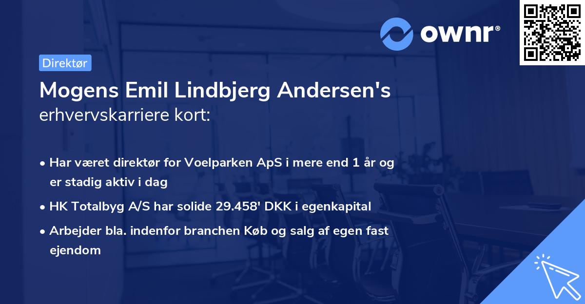 Mogens Emil Lindbjerg Andersen's erhvervskarriere kort