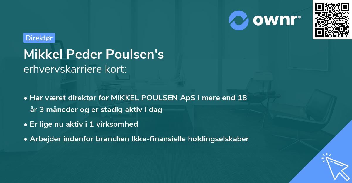 Mikkel Peder Poulsen's erhvervskarriere kort