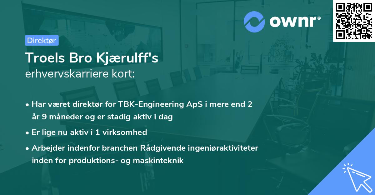 Troels Bro Kjærulff's erhvervskarriere kort