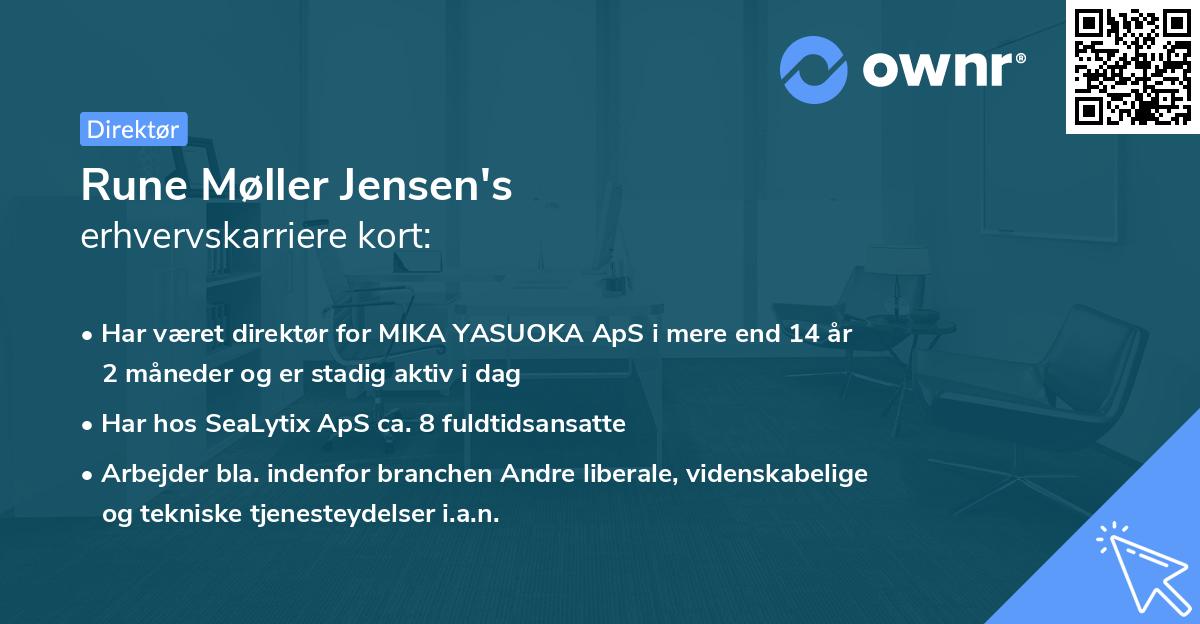 Rune Møller Jensen's erhvervskarriere kort