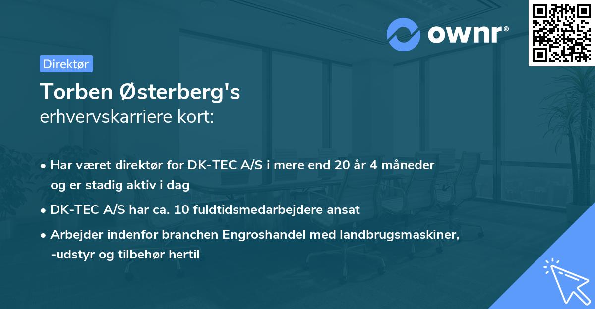Torben Østerberg's erhvervskarriere kort