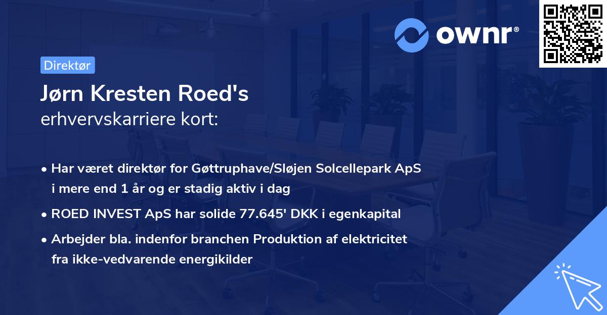 Jørn Kresten Roed's erhvervskarriere kort