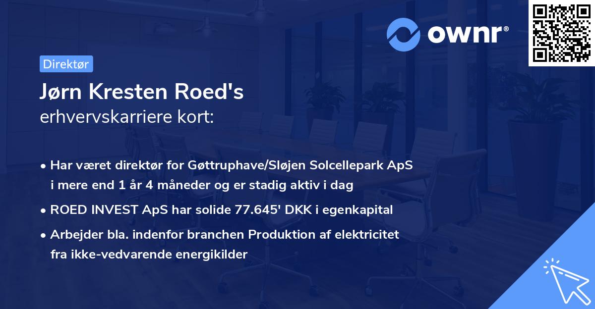 Jørn Kresten Roed's erhvervskarriere kort