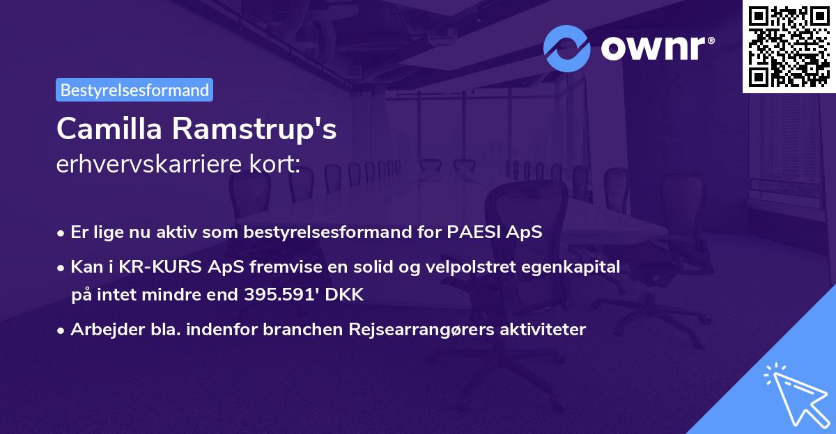 Camilla Ramstrup's erhvervskarriere kort