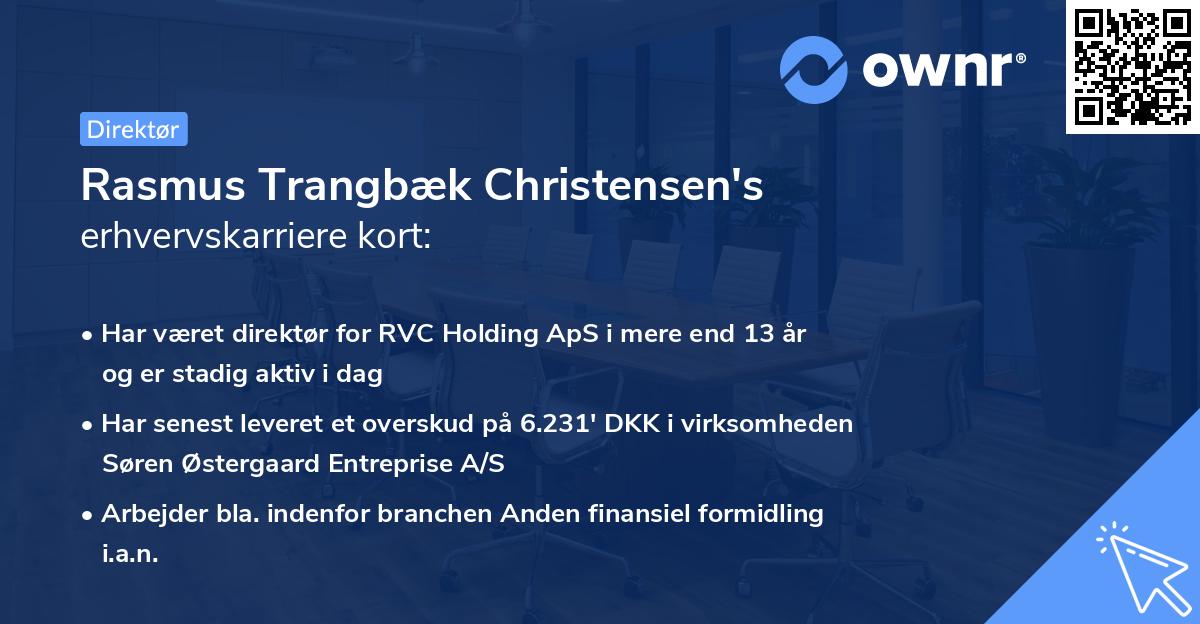 Rasmus Trangbæk Christensen's erhvervskarriere kort