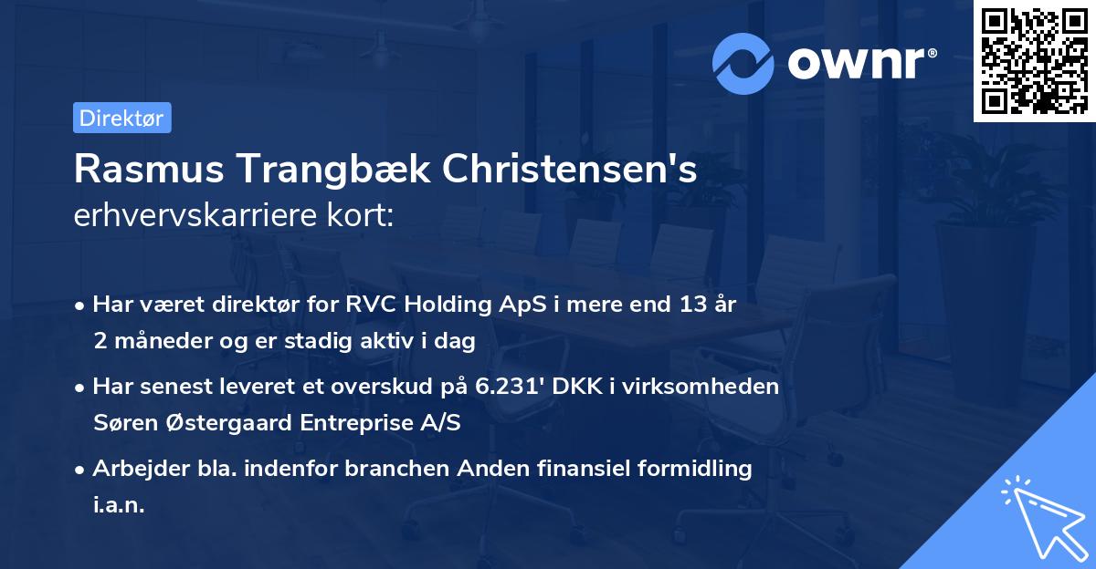 Rasmus Trangbæk Christensen's erhvervskarriere kort