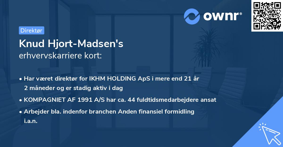 Knud Hjort-Madsen's erhvervskarriere kort