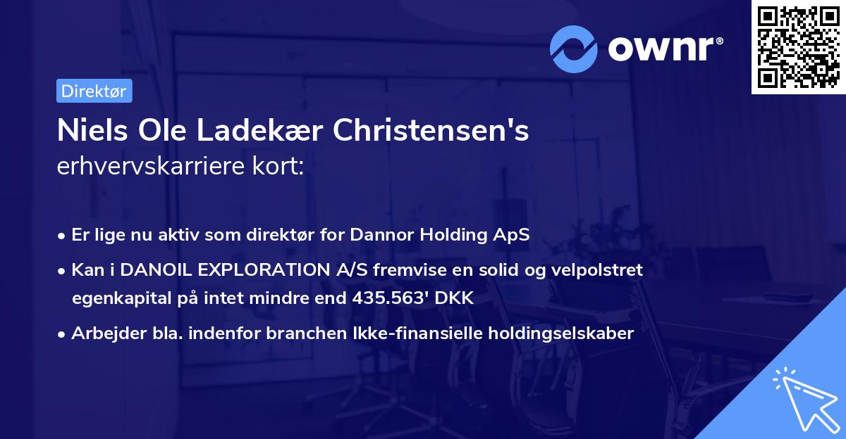 Niels Ole Ladekær Christensen's erhvervskarriere kort