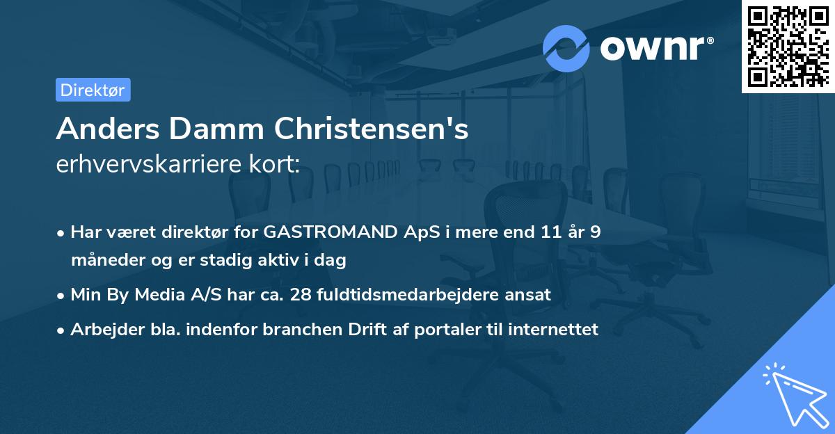 Anders Damm Christensen's erhvervskarriere kort
