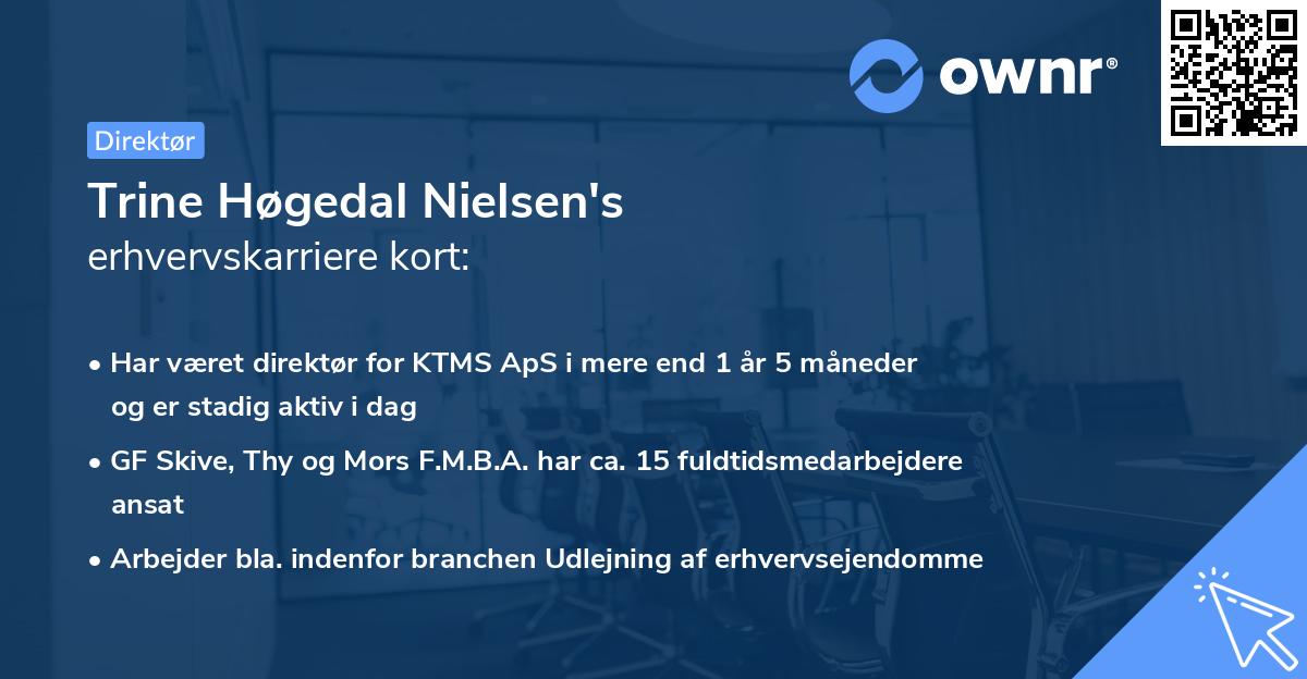 Trine Høgedal Nielsen's erhvervskarriere kort