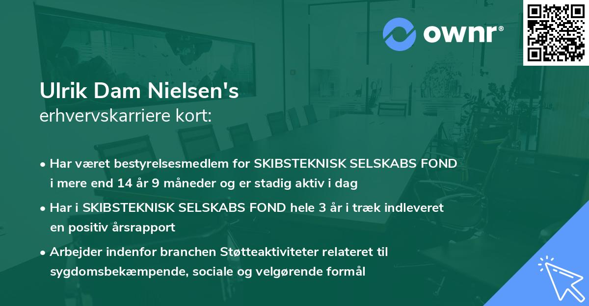 Ulrik Dam Nielsen's erhvervskarriere kort
