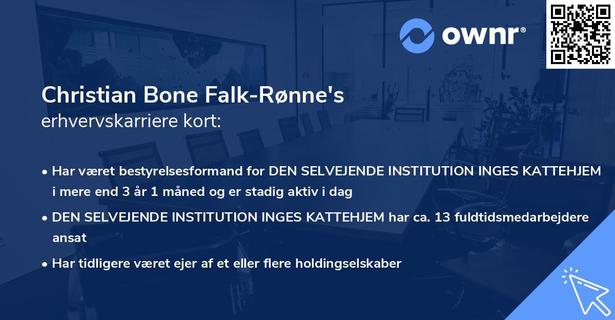 Christian Bone Falk-Rønne's erhvervskarriere kort