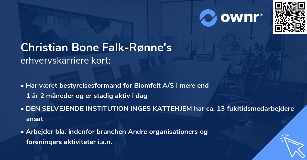 Christian Bone Falk-Rønne's erhvervskarriere kort