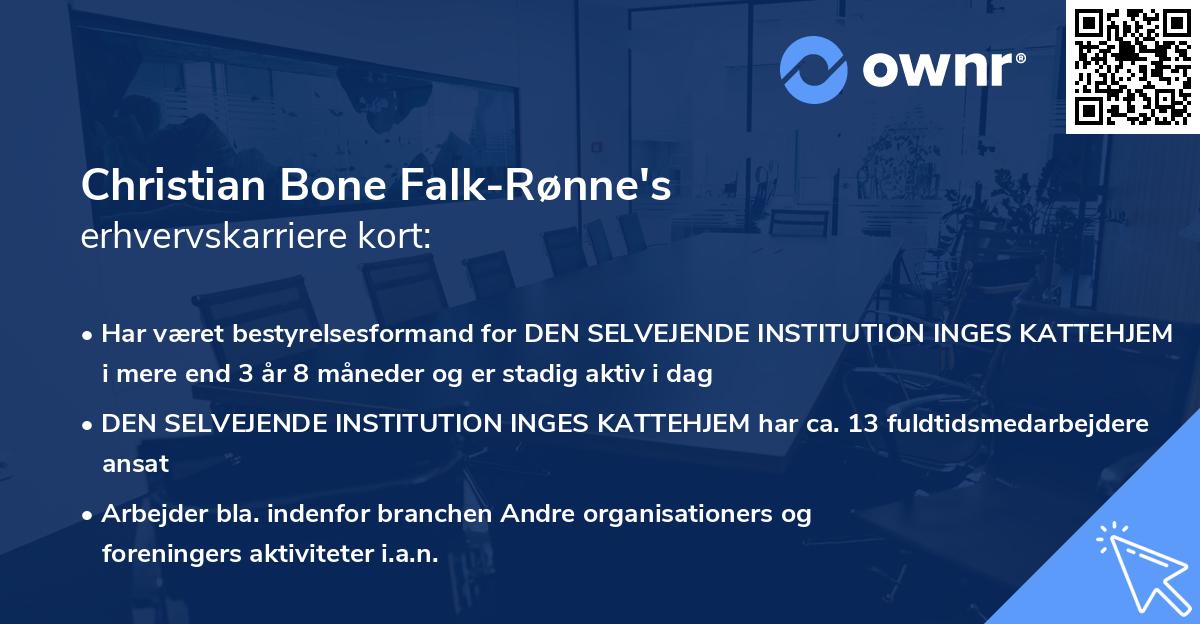 Christian Bone Falk-Rønne's erhvervskarriere kort