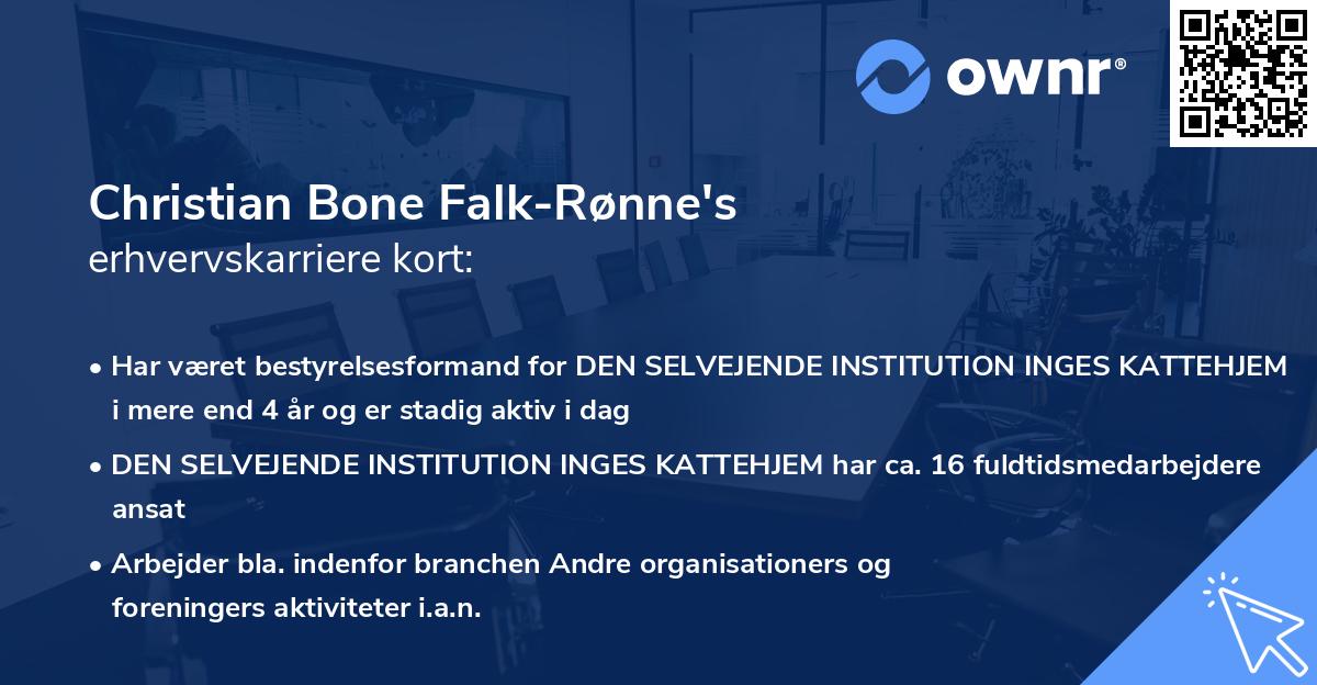 Christian Bone Falk-Rønne's erhvervskarriere kort