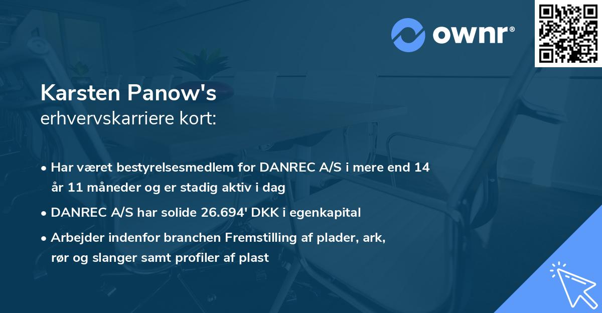 Karsten Panow's erhvervskarriere kort