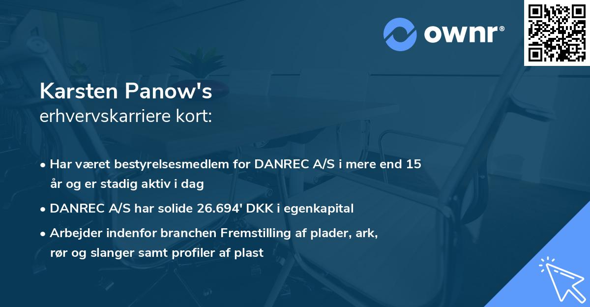 Karsten Panow's erhvervskarriere kort