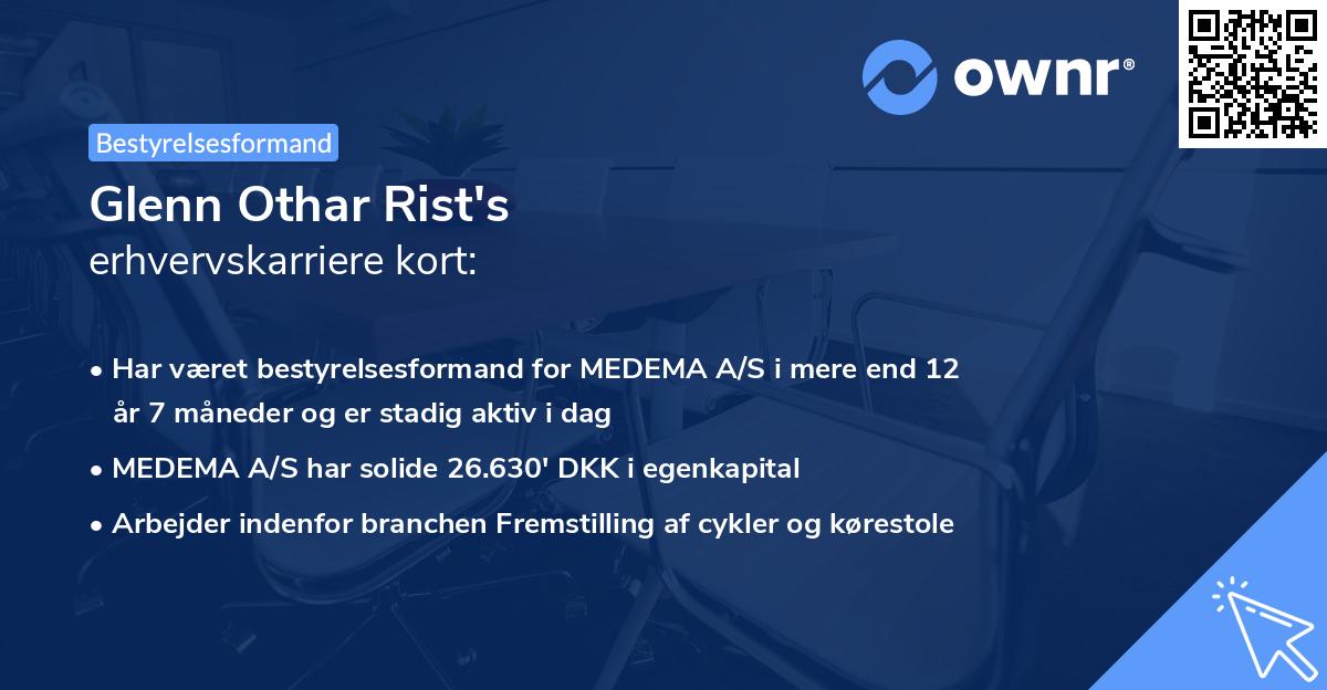 Glenn Othar Rist's erhvervskarriere kort