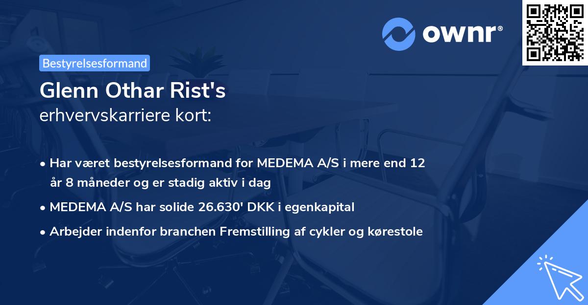 Glenn Othar Rist's erhvervskarriere kort
