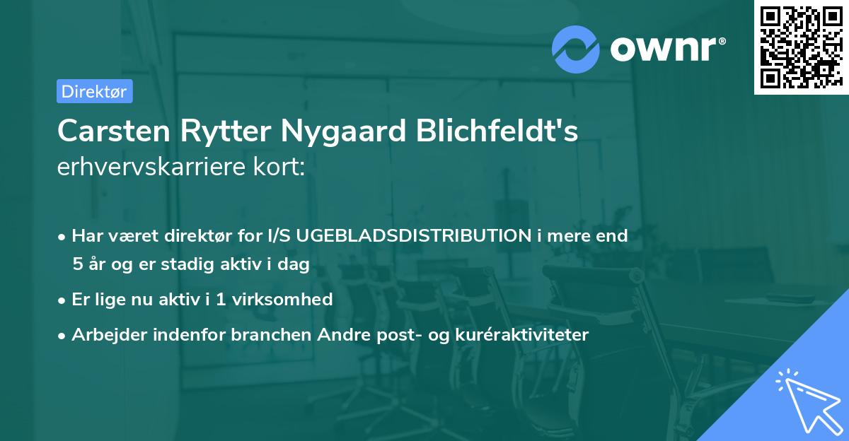 Carsten Rytter Nygaard Blichfeldt's erhvervskarriere kort