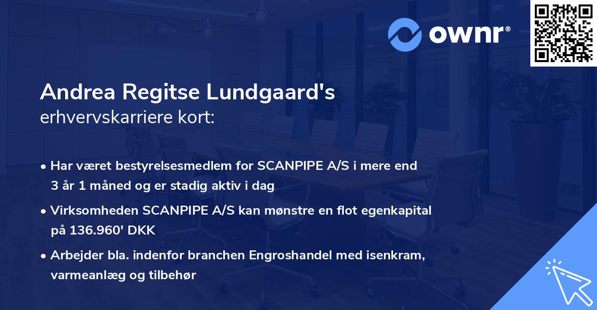 Andrea Regitse Lundgaard's erhvervskarriere kort