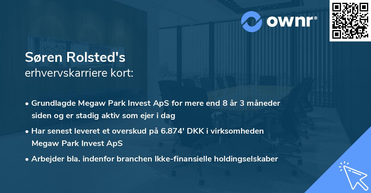 Søren Rolsted's erhvervskarriere kort