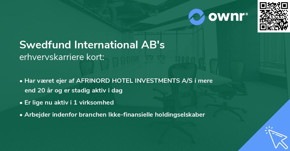 Swedfund International AB's erhvervskarriere kort