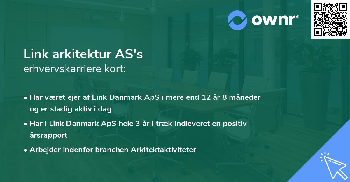 Link arkitektur AS's erhvervskarriere kort