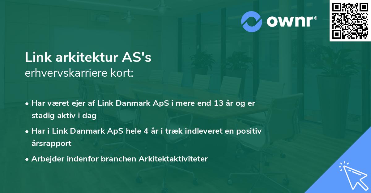 Link arkitektur AS's erhvervskarriere kort