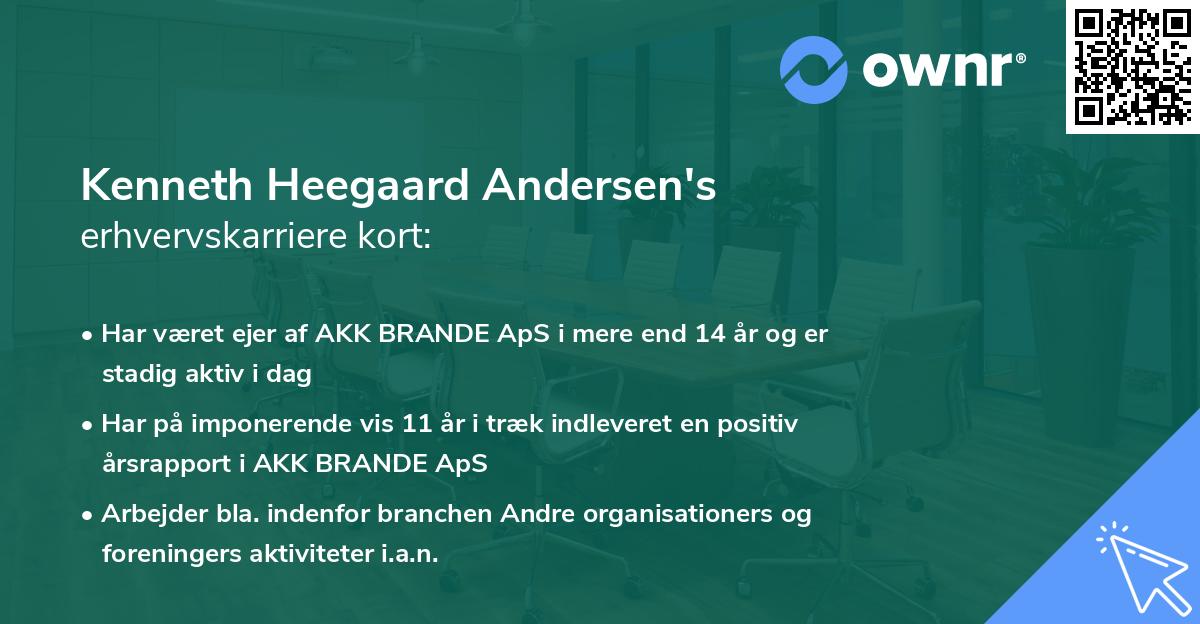 Kenneth Heegaard Andersen's erhvervskarriere kort