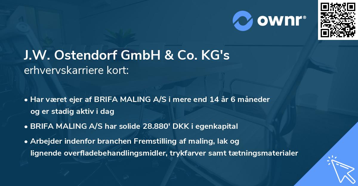 J.W. Ostendorf GmbH & Co. KG's erhvervskarriere kort