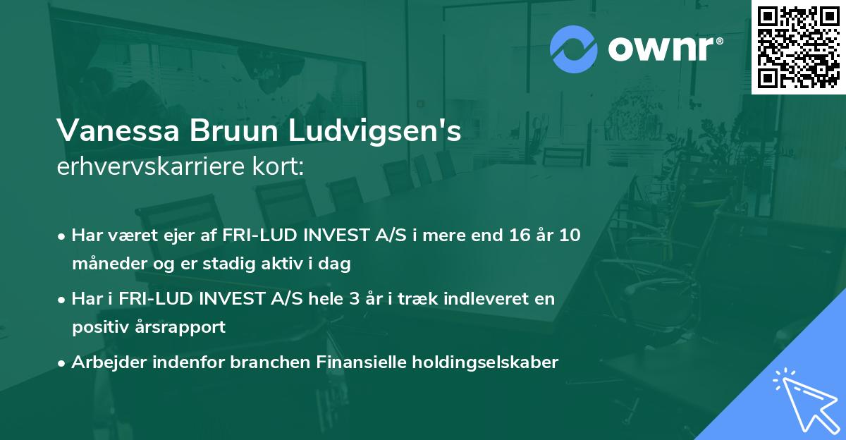 Vanessa Bruun Ludvigsen's erhvervskarriere kort