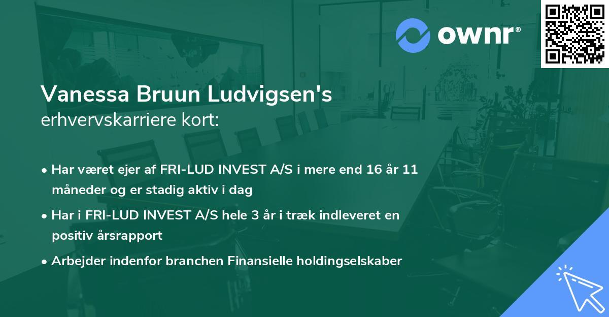 Vanessa Bruun Ludvigsen's erhvervskarriere kort