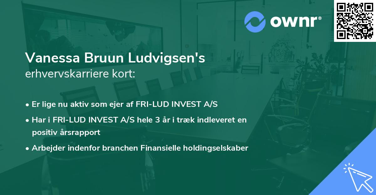 Vanessa Bruun Ludvigsen's erhvervskarriere kort