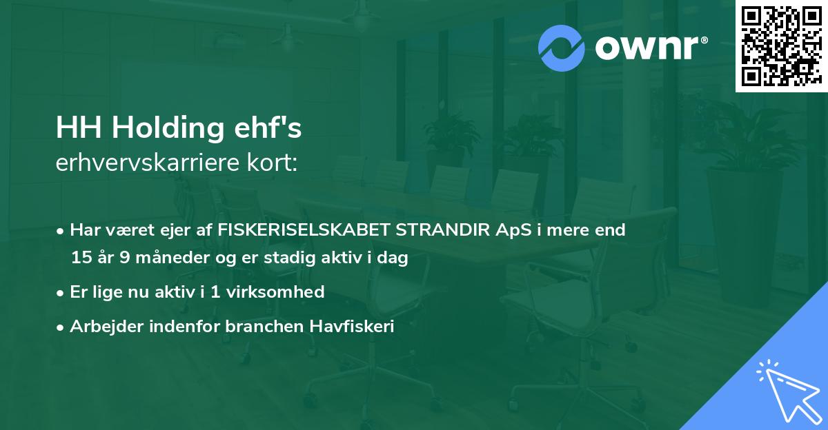 HH Holding ehf's erhvervskarriere kort