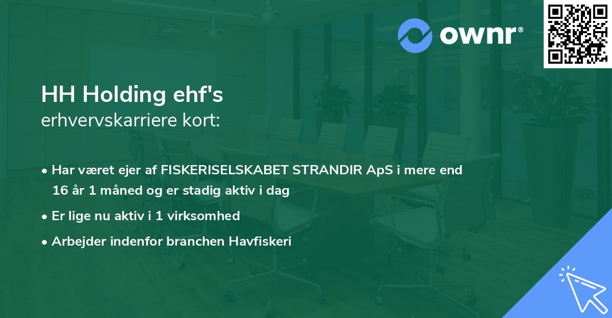 HH Holding ehf's erhvervskarriere kort
