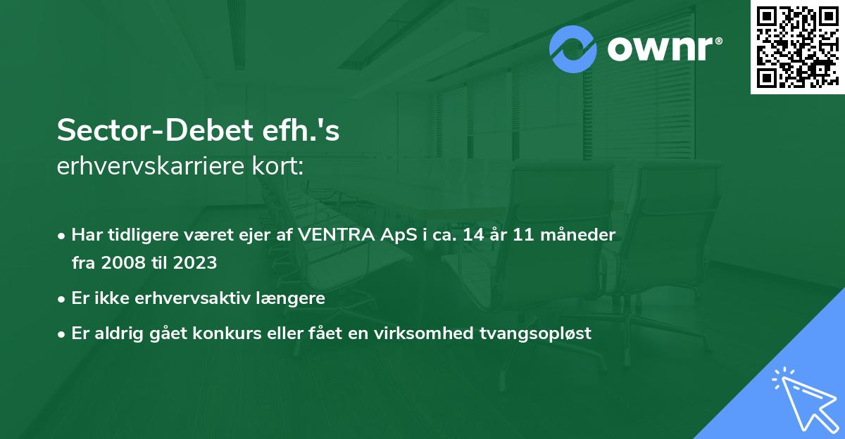 Sector-Debet efh.'s erhvervskarriere kort