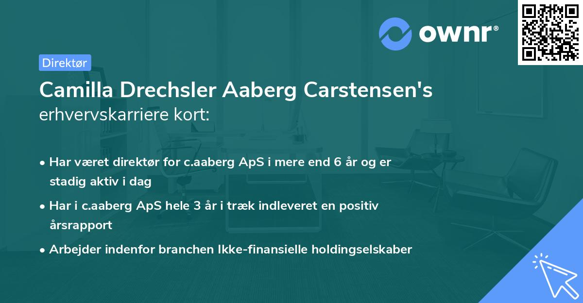 Camilla Drechsler Aaberg Carstensen's erhvervskarriere kort