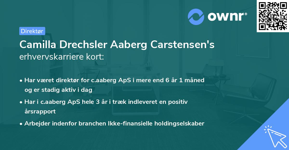 Camilla Drechsler Aaberg Carstensen's erhvervskarriere kort