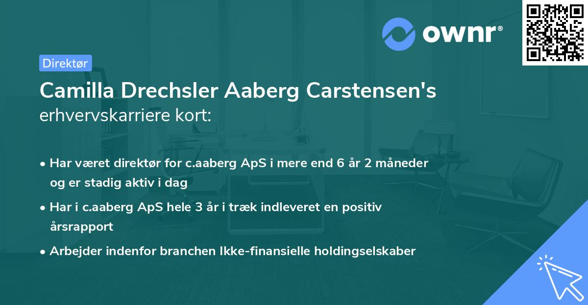 Camilla Drechsler Aaberg Carstensen's erhvervskarriere kort