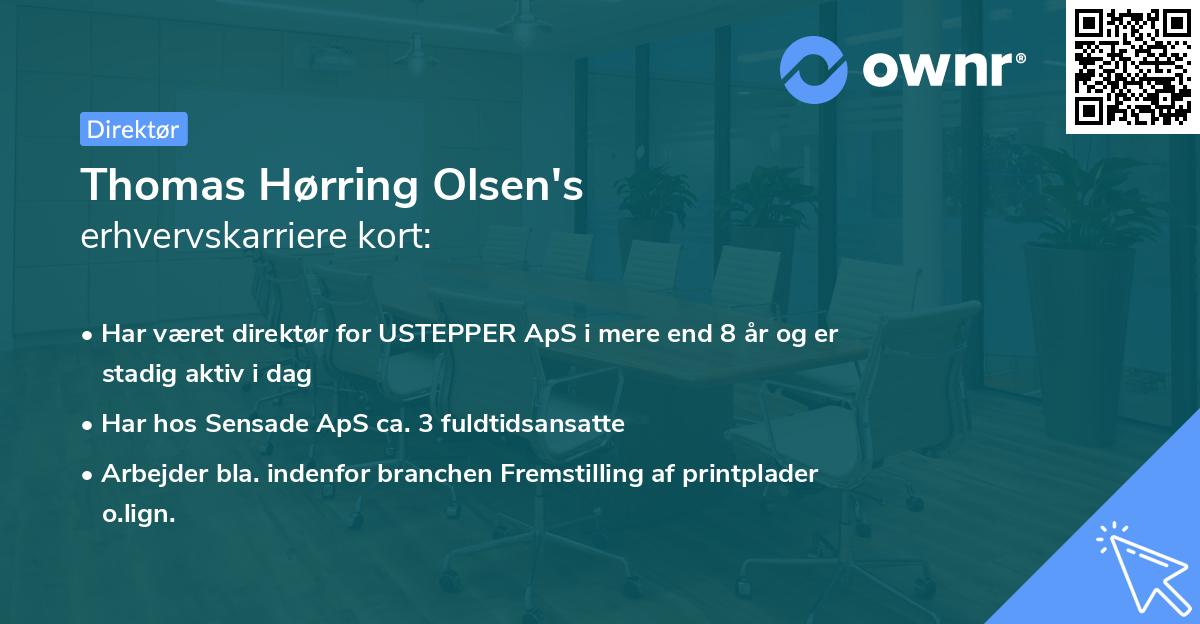 Thomas Hørring Olsen's erhvervskarriere kort